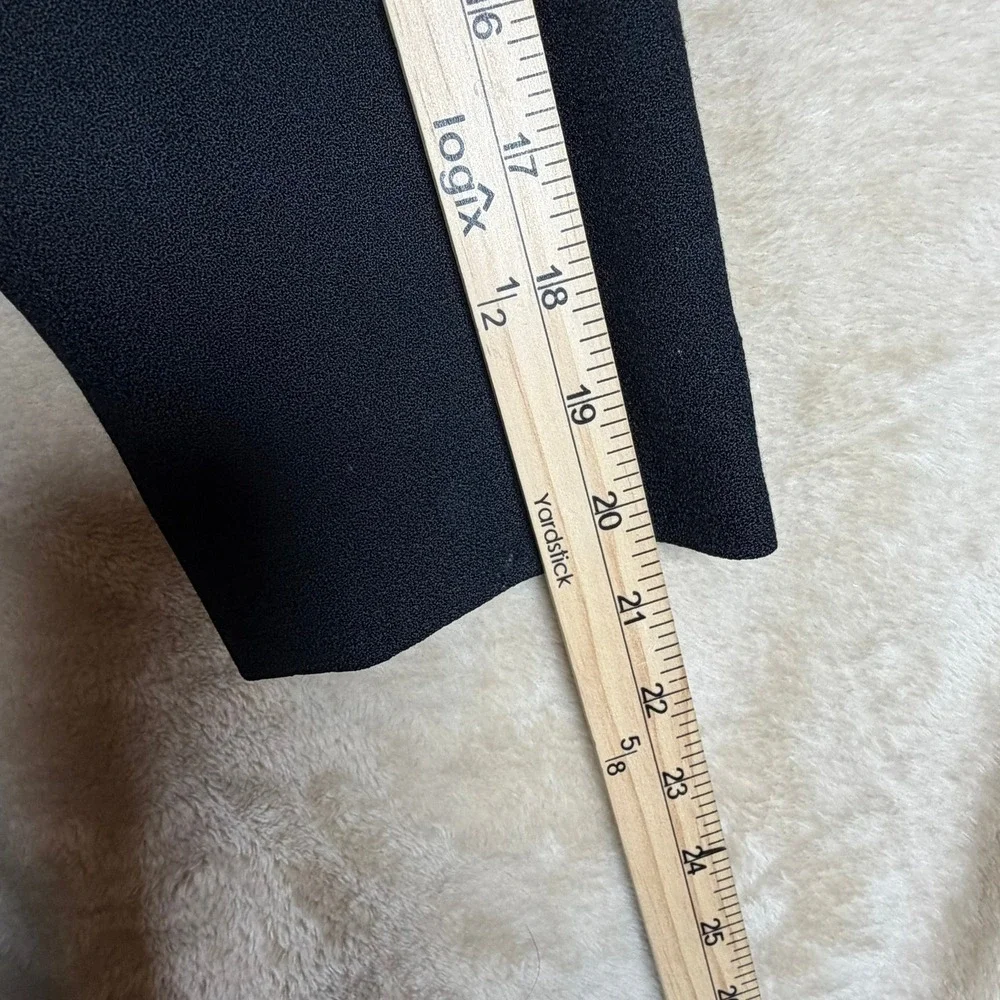 Eleanor P Brenner Vintage Black Wool Open Front‎ Blazer Jacket Women Size 6
